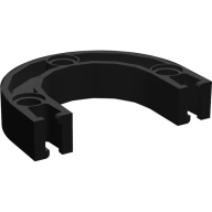 Lego kostka (kostička) Znap 1/2 kruhu, černá (4120409, 4128656)
